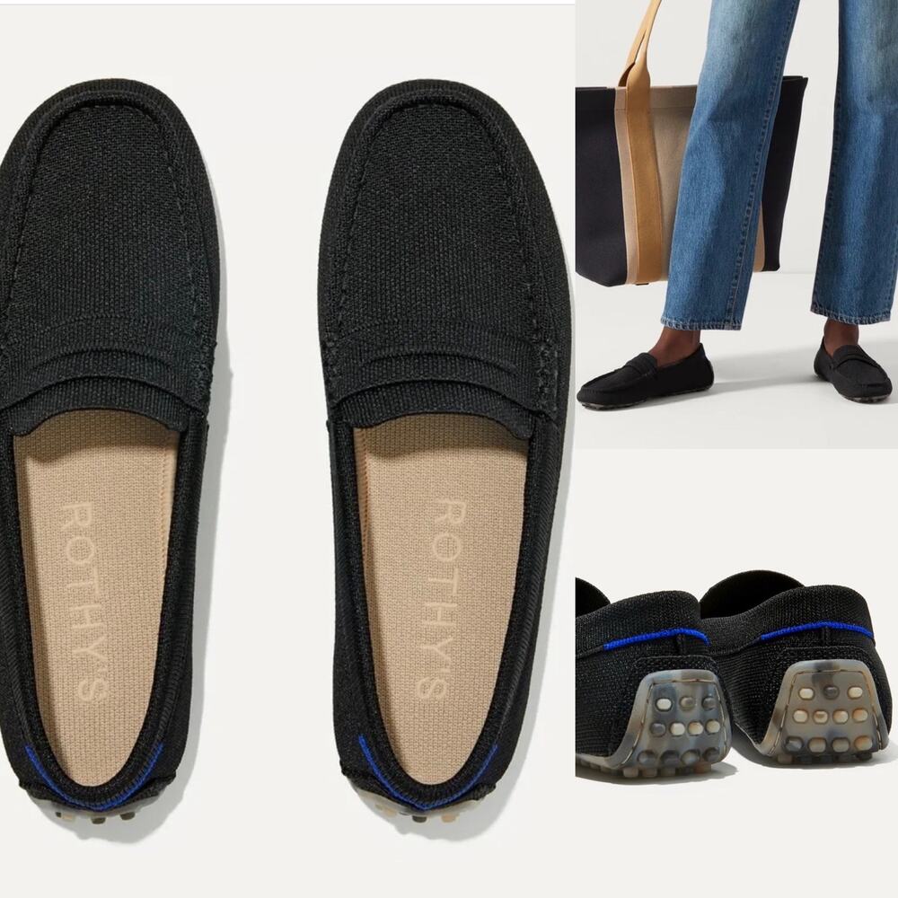 ROTHY'S The Driver Loafer Flat In Black Size 12.5